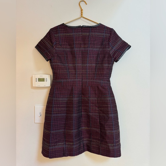 Karen Millen | Check Jacquard Button Front Dress - Picture 7 of 10